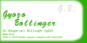 gyozo bollinger business card